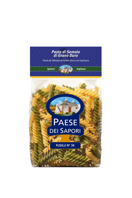 Fusilli N°34 Sémola y Espinaca